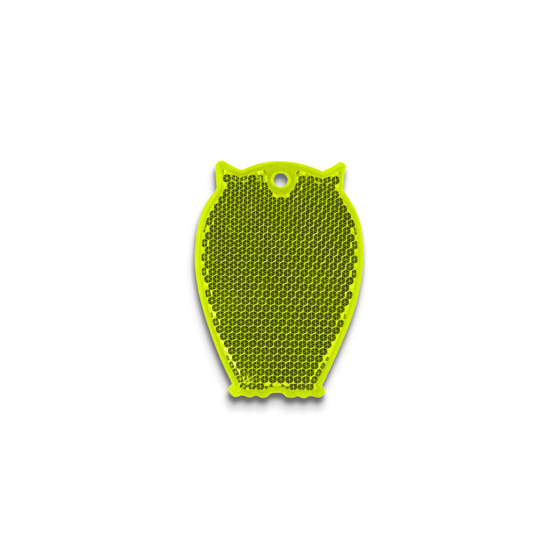 Reflexbricka Uggla 46x65 mm – gul