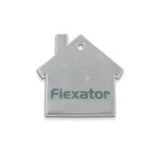 Reflexhanger – figurer – Hanger Hus 51x50 mm | vit