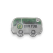 Reflexhanger – figurer – Hanger Buss 56x36 mm | vit
