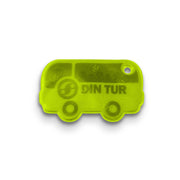Reflexhanger – figurer – Hanger Buss 56x36 mm | flourgul