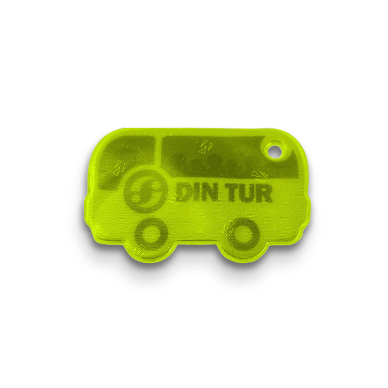 Reflexhanger – figurer – Hanger Buss 56x36 mm | flourgul