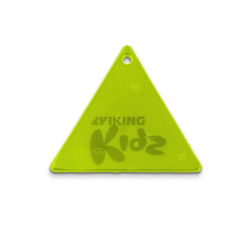 Reflexhanger – geometriska former – Hanger Triangel 63x55 mm | flourgul