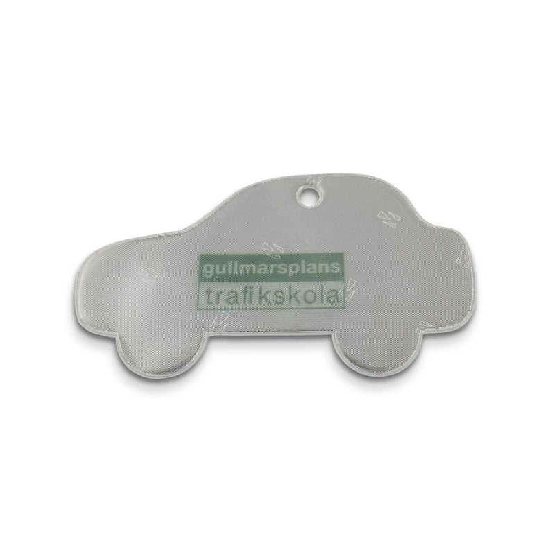 Reflexhanger – figurer – Hanger Bil 71x39 mm | vit