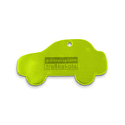 Reflexhanger – figurer – Hanger Bil 71x39 mm | flourgul