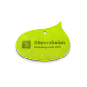 Reflexhanger – geometriska former – Hanger Droppe 59x49 mm | flourgul