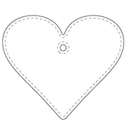 Reflexhanger – figurer – Hanger Hjärta 58x50 mm | vit