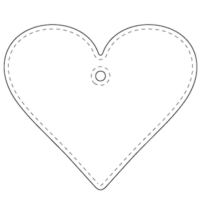 Reflexhanger – figurer – Hanger Hjärta 58x50 mm | vit