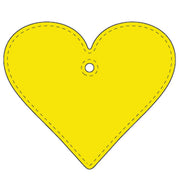 Reflexhanger – figurer – Hanger Hjärta 58x50 mm | flourgul