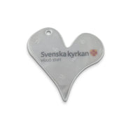 Reflexhanger – figurer – Hanger Hjärta #2 60x58 mm | vit