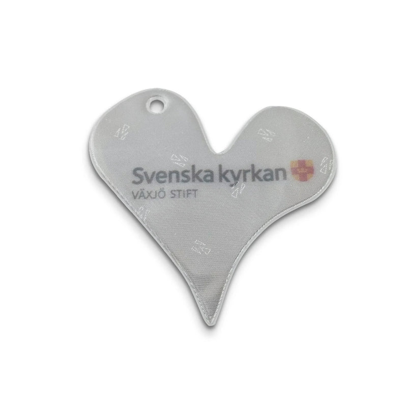 Reflexhanger – figurer – Hanger Hjärta #2 60x58 mm | vit