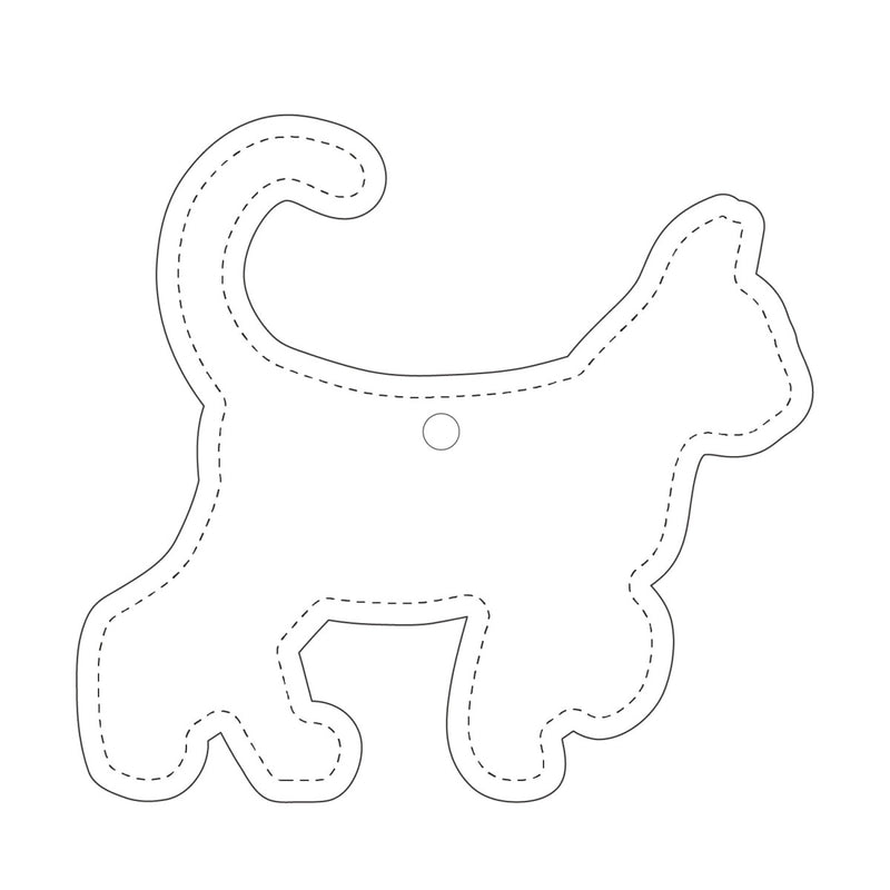 Reflexhanger – figurer – Hanger Katt 57x61 mm | vit