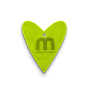 Reflexhanger – figurer – Hanger Hjärta #3 49x58 mm | flourgul