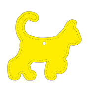 Reflexhanger – figurer – Hanger Katt 57x61 mm | flourgul