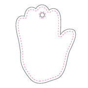 Reflexhanger – figurer – Hanger Hand 48x71,5 mm vit