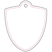Reflexhanger – figurer – Hanger Sköld #2 50x60 mm vit