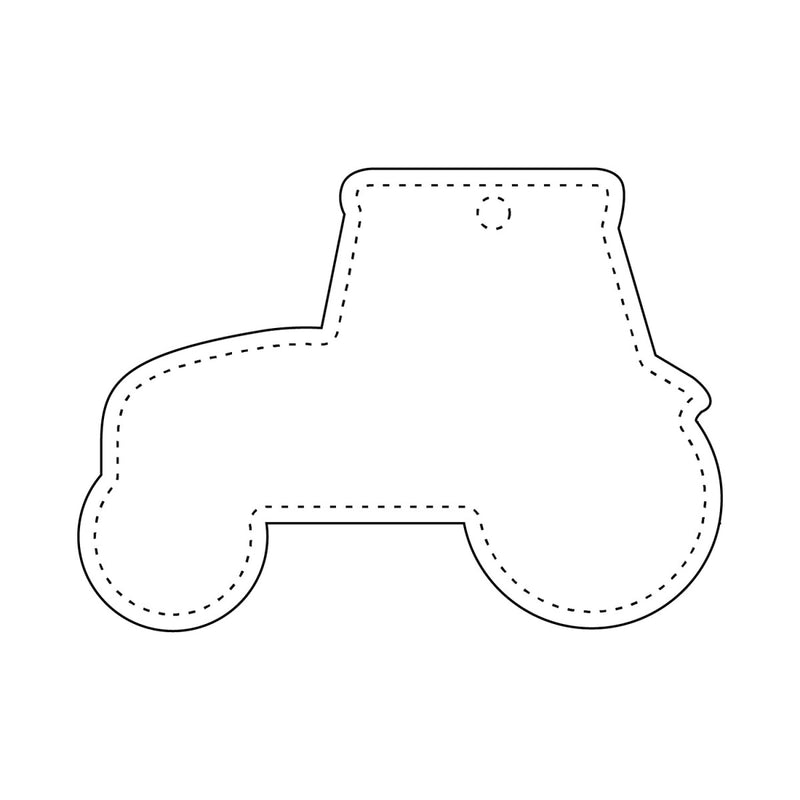 Reflexhanger – figurer – Hanger Traktor 70x50,3mm | vit