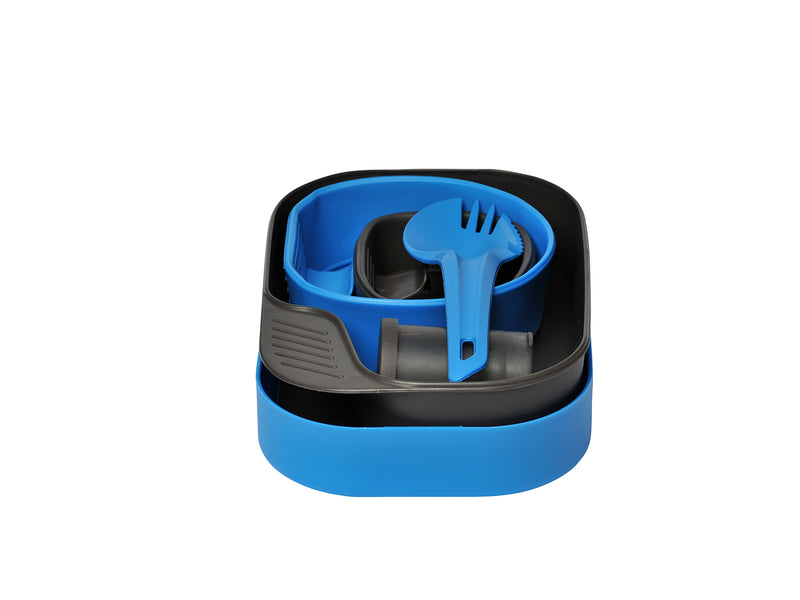 Wildo Camp-A-Box – måltidsset med tryck, Light blue