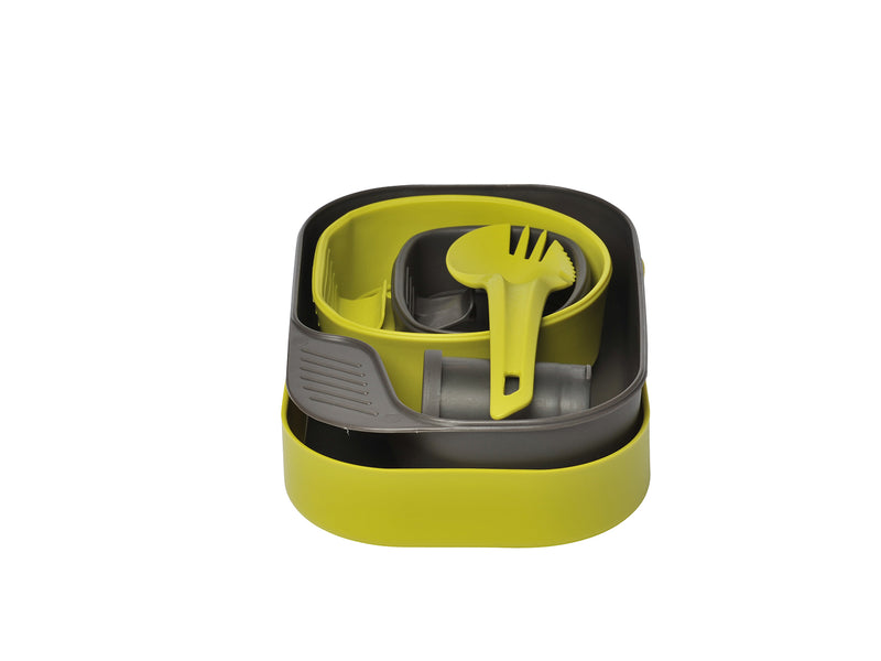 Wildo Camp-A-Box – måltidsset med tryck, Lime