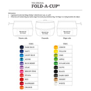 Wildo Fold-A-Cup – tryckytor och färger