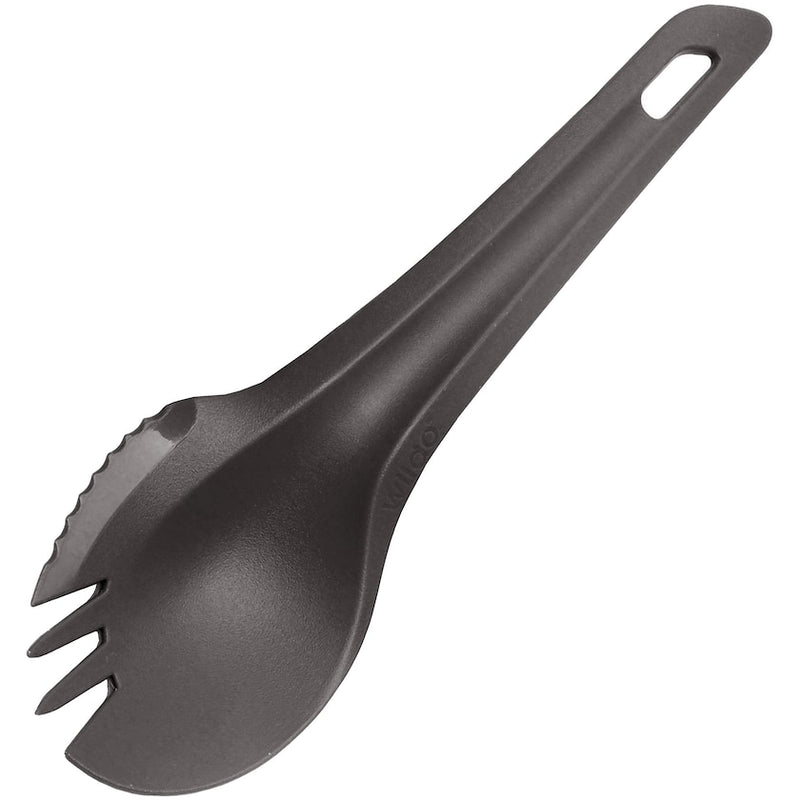 Wildo Spork – friluftsbestick med tryck, Dark grey