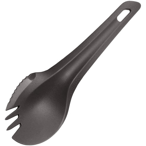 Wildo Spork – friluftsbestick med tryck, Dark grey